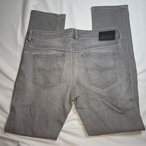 Diesel Buster Gray Jeans Mens Slim Tapered Button Fly 32 x32 ‎ Y2K